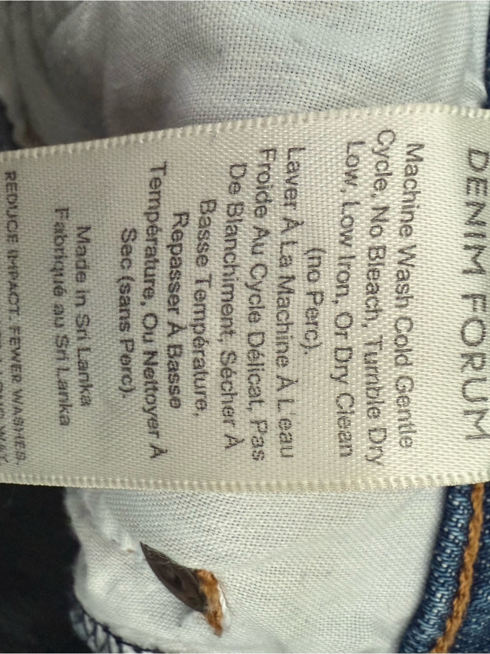 Denim Forum Light Blue Denim Jeans with Tan Stitching The Arlo Highrise Straight - Picture 13 of 14